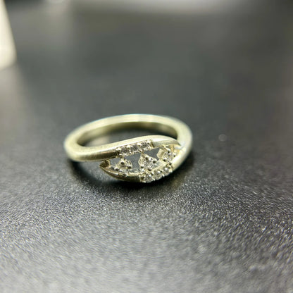 Petal Curve CZ Open Ring