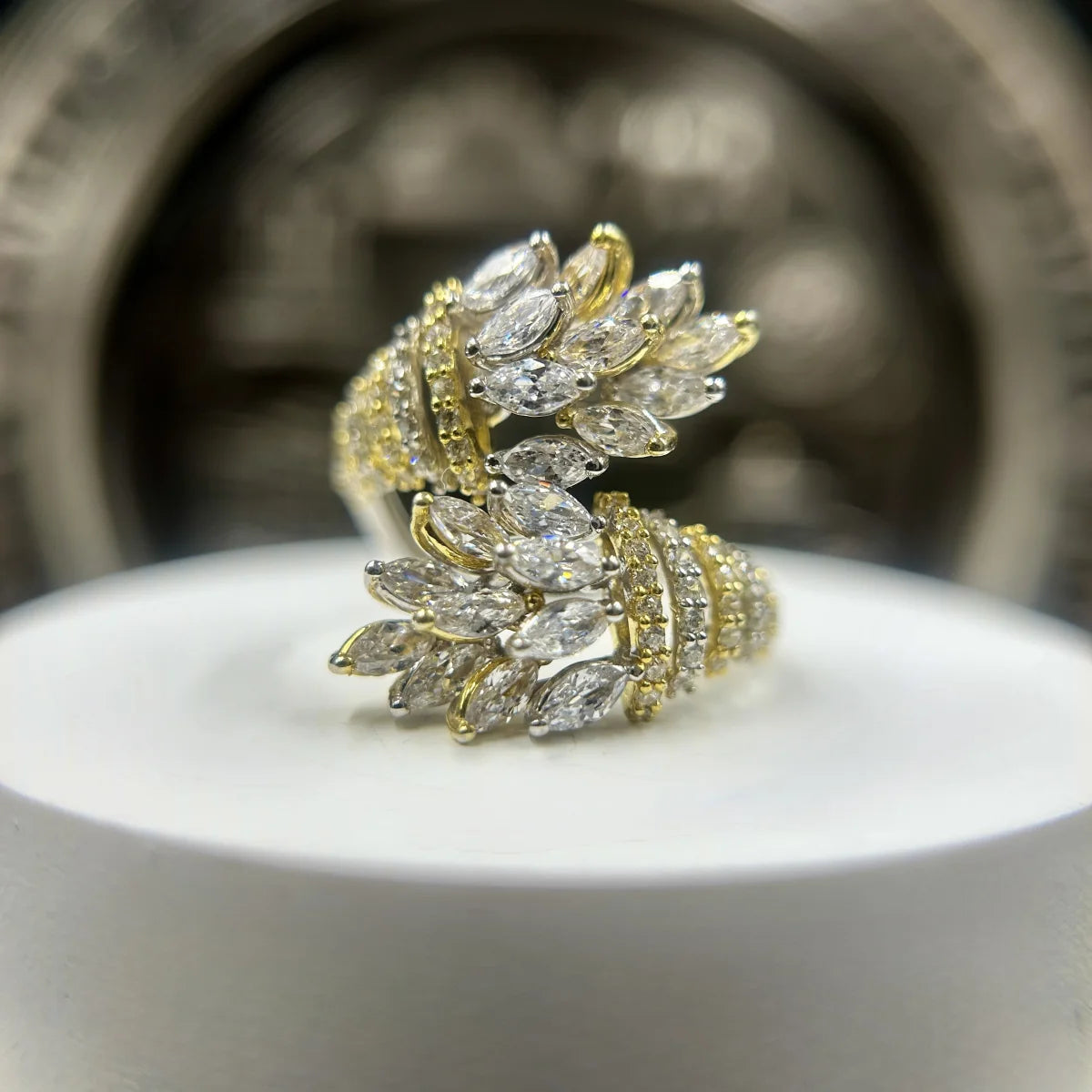 Feather Open Statement Ring