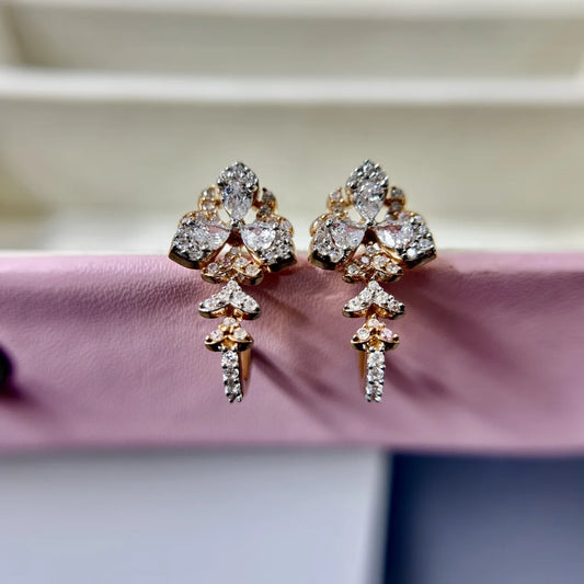 Floral Loop Drop Earrings