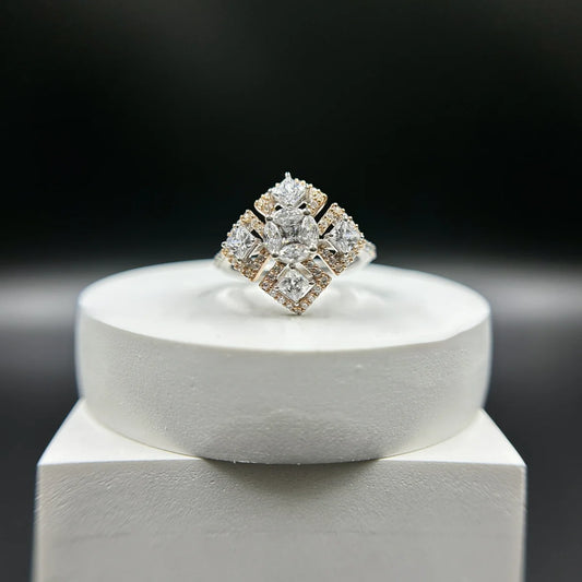 Royal Square Cluster Ring