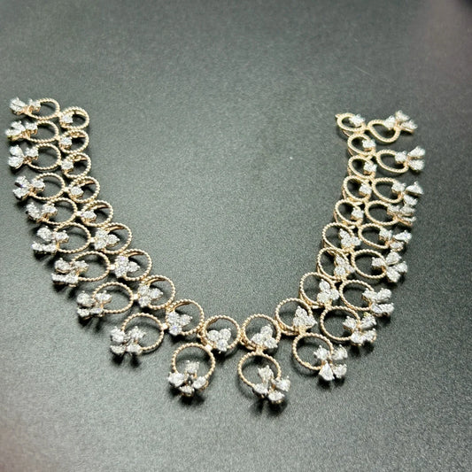 Ornate Circle Floral Necklace (Chain included)