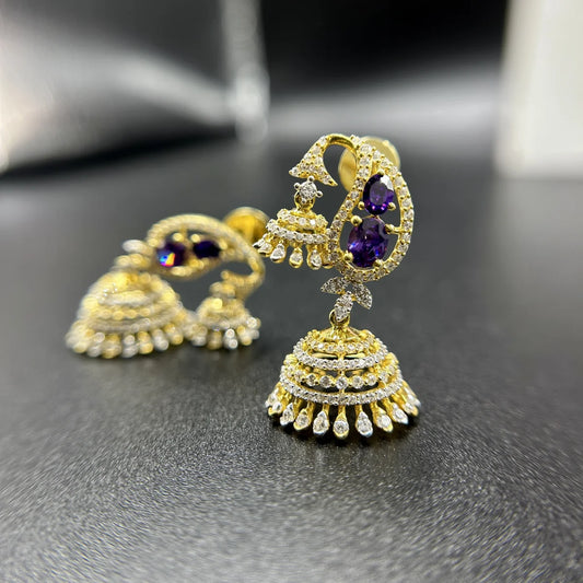 Amethyst Jhumka Earrings