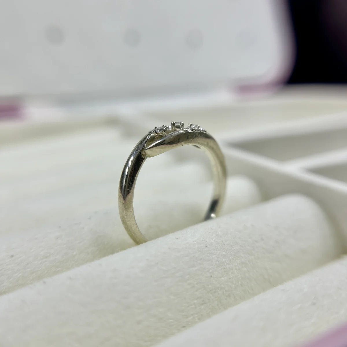 Petal Curve CZ Open Ring