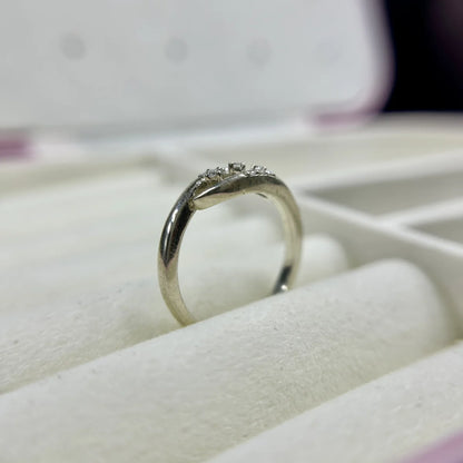 Petal Curve CZ Open Ring
