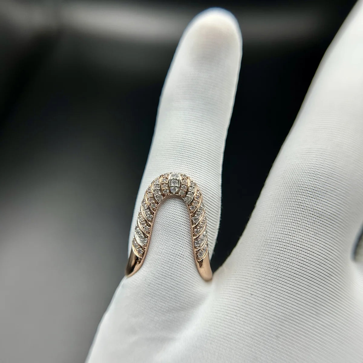 Infinity Weave Pave Ring
