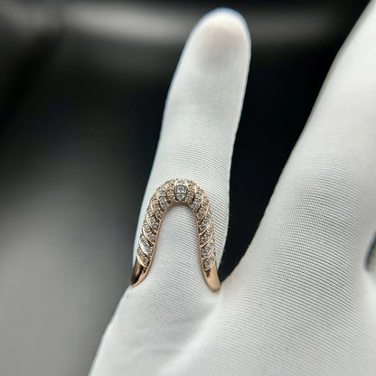 Infinity Weave Pave Ring