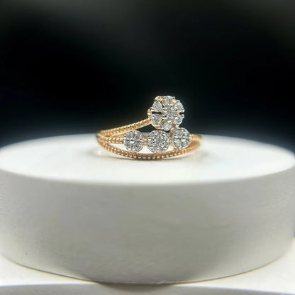 Trio Bloom Cluster Ring