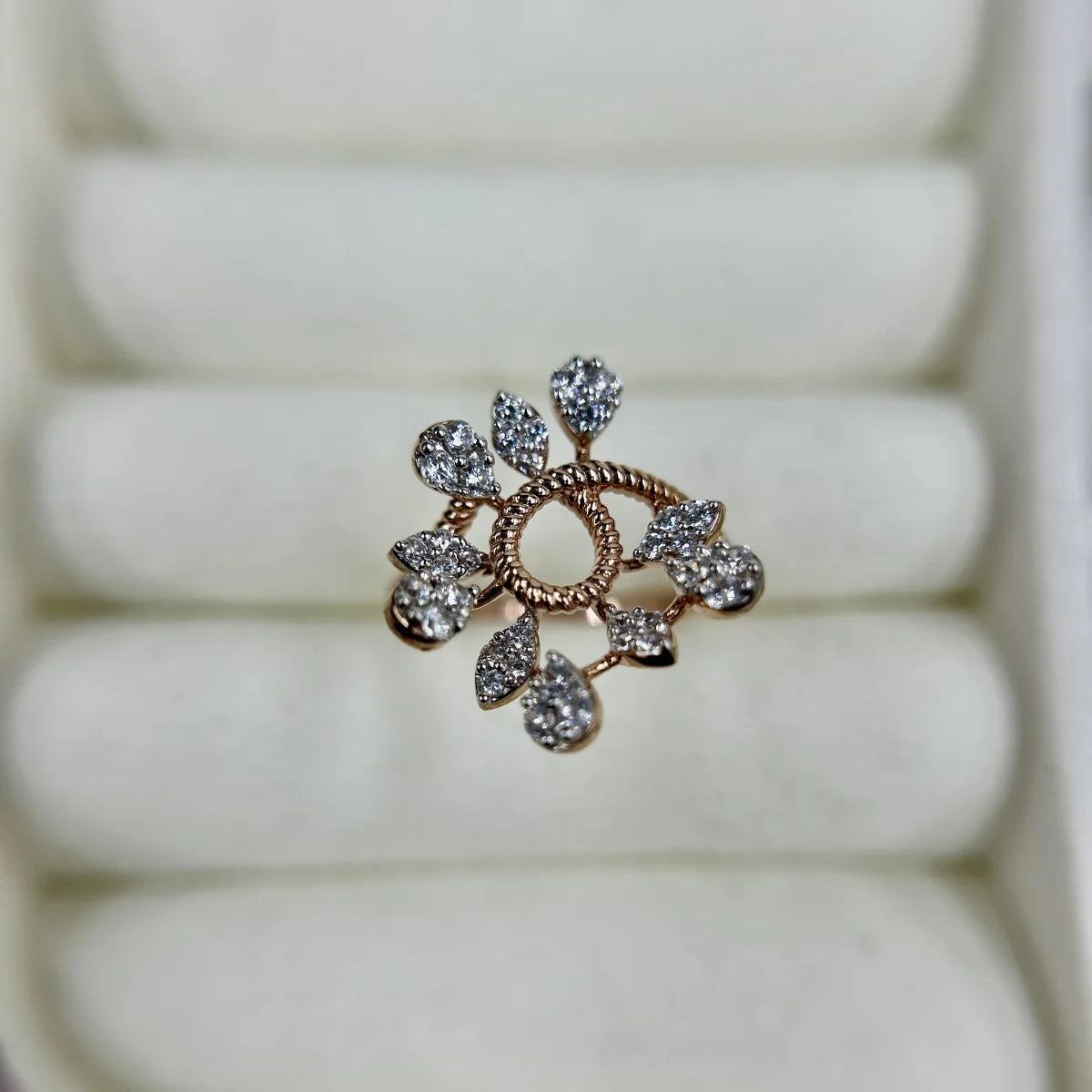 Petal Motif Silver Ring