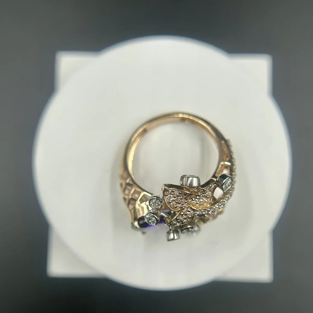Amethyst Butterfly Ring