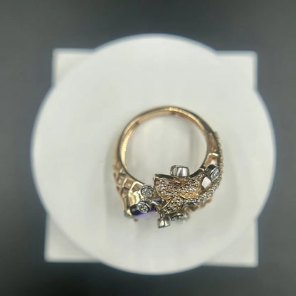 Amethyst Butterfly Ring