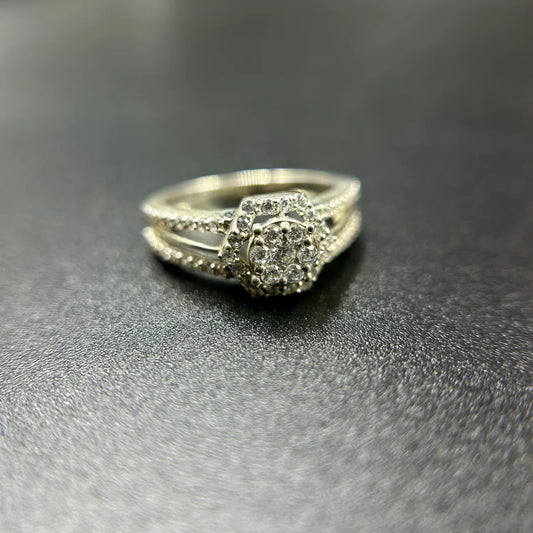 Classic Halo Split Shank Ring