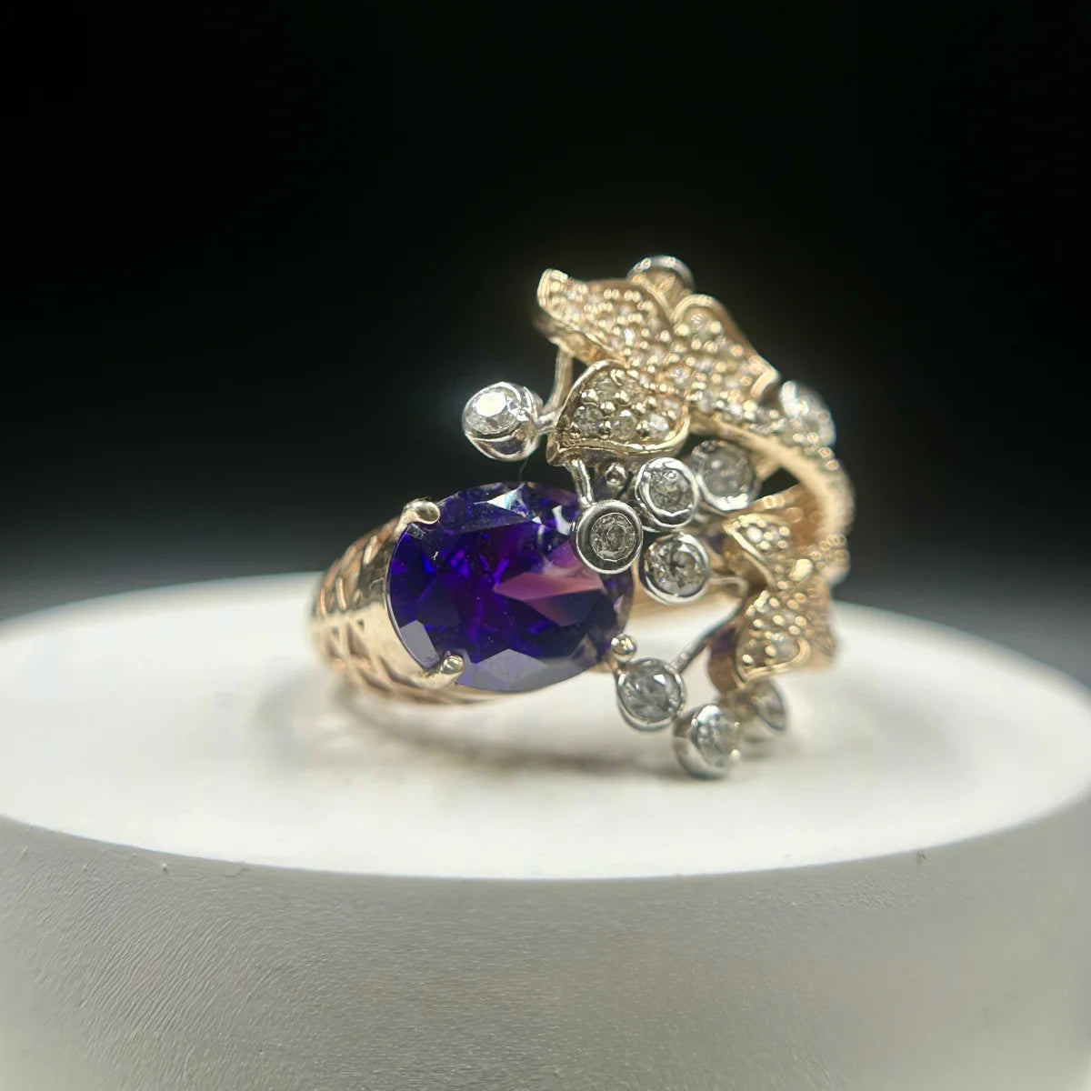 Amethyst Butterfly Ring