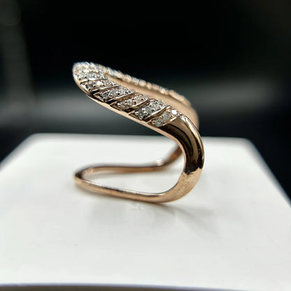 Infinity Weave Pave Ring