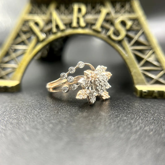 Floral Cascade Open Ring