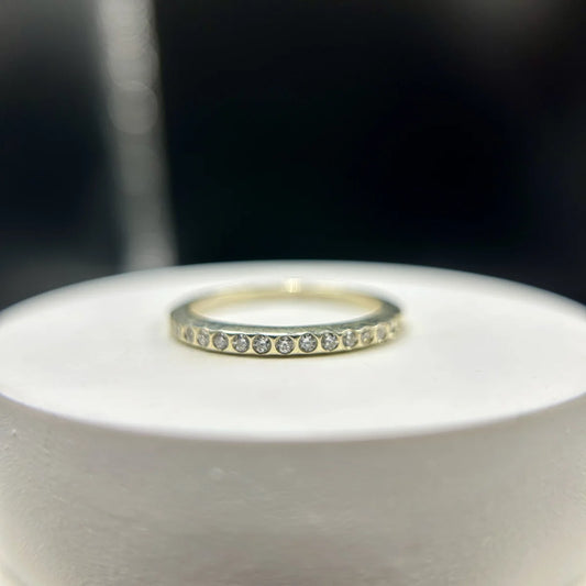Classic Pavé Band Silver Ring