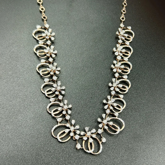 Floral Arc Statement Necklace