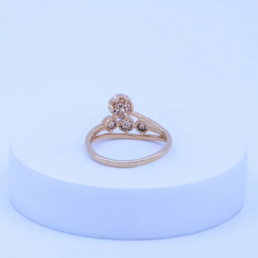 Trio Bloom Cluster Ring