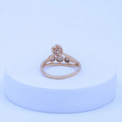 Trio Bloom Cluster Ring