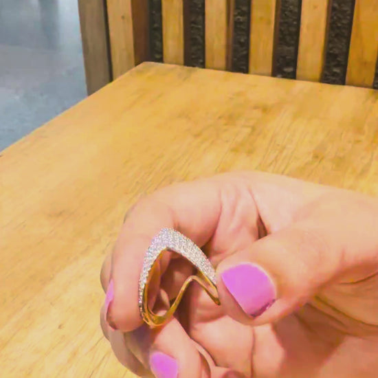 Aurora Double-V Pave Ring - Product Video