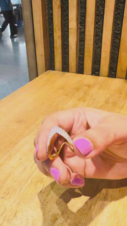 Aurora Double-V Pave Ring - Product Video