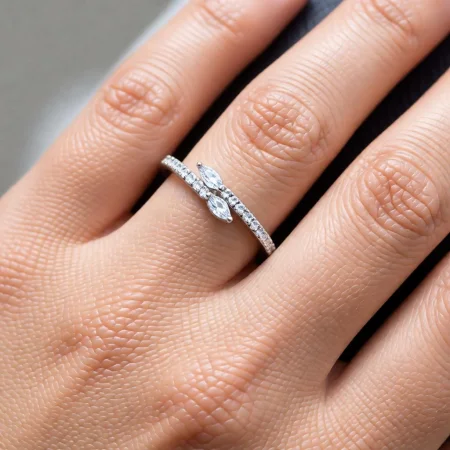 Marquise Accent Silver Ring