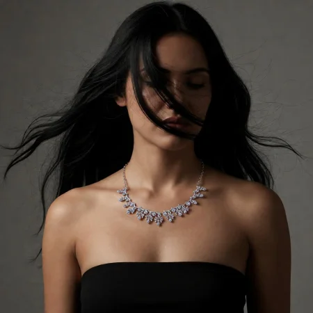 Floral Vine Drop Necklace