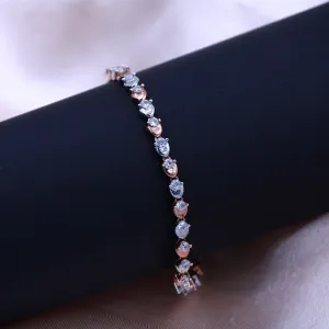 Statement Link CZ Silver Bracelet