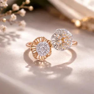Floral Dual Bloom Ring