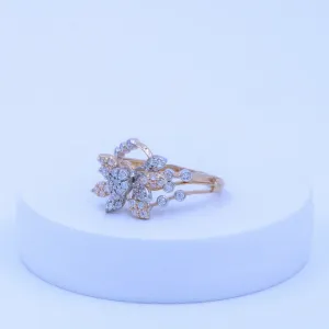 Floral Cascade Open Ring