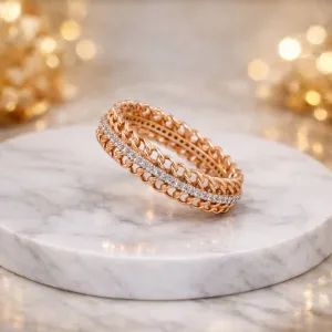 Chain Band CZ Ring