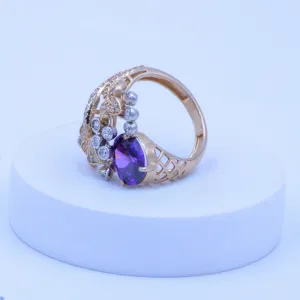 Amethyst Butterfly Ring