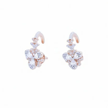 Floral Loop Drop Earrings