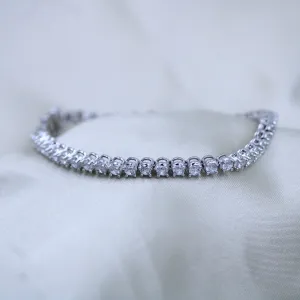 Minimal Bar CZ Silver Bracelet