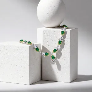 Emerald Bloom Floral Necklace