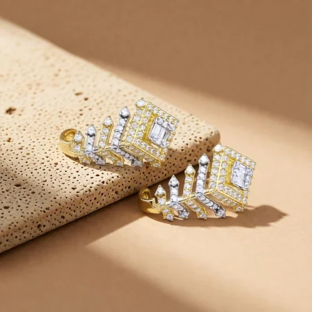 Layered Square Stud Earrings