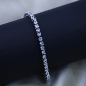 Minimal Bar CZ Silver Bracelet