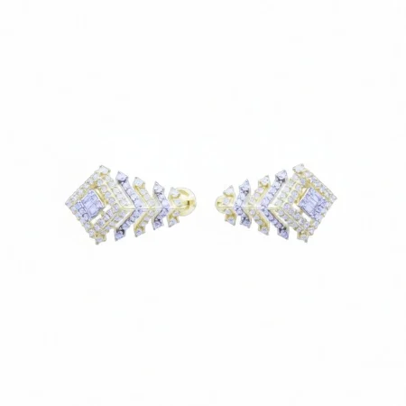 Layered Square Stud Earrings