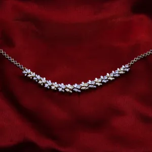 Floral Crystal Link Necklace