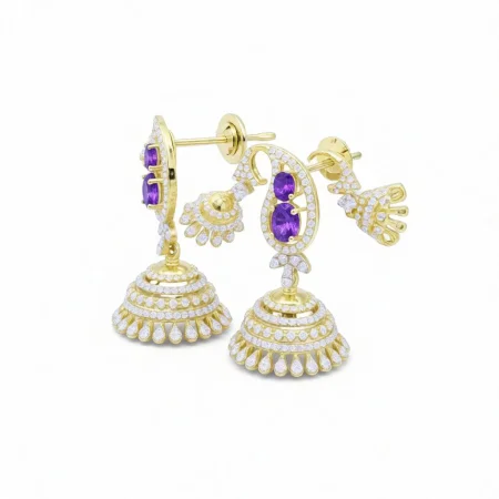 Amethyst Jhumka Earrings
