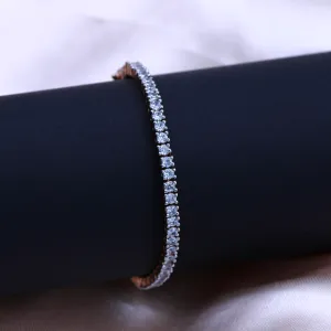 Baguette Spark CZ Silver Bracelet