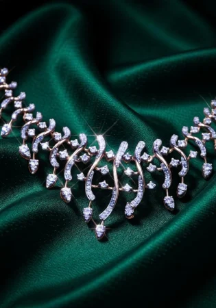 Diamond Vine Drop Necklace