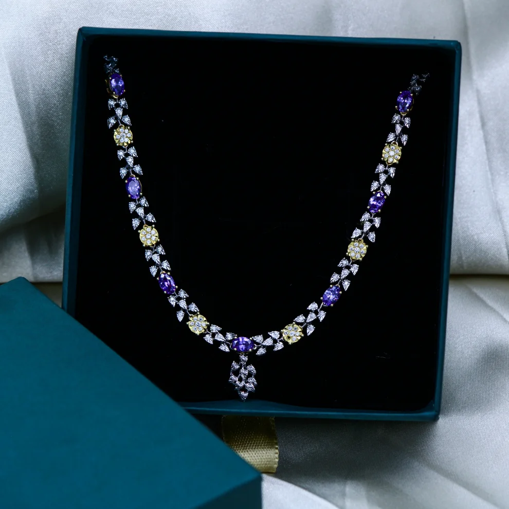 Amethyst Sunburst Necklace