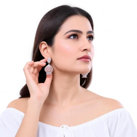 Classic Floral Jhumka Earrings