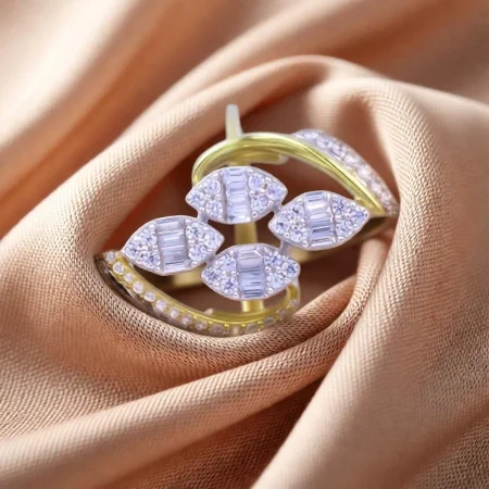 Leaf Cluster Open Ring